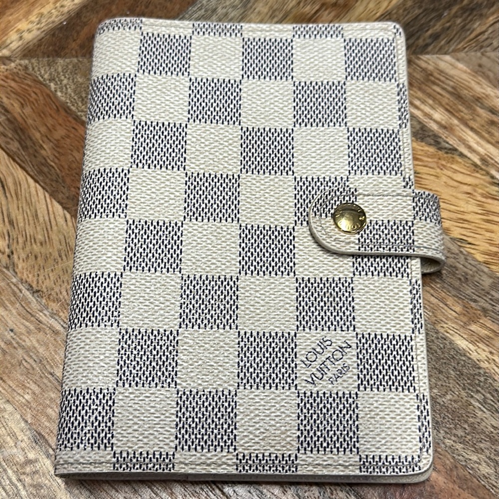 LOUIS VUITTON Excellent PreLOVED - Louis Vuitton Damier Azur PM Agenda organizer